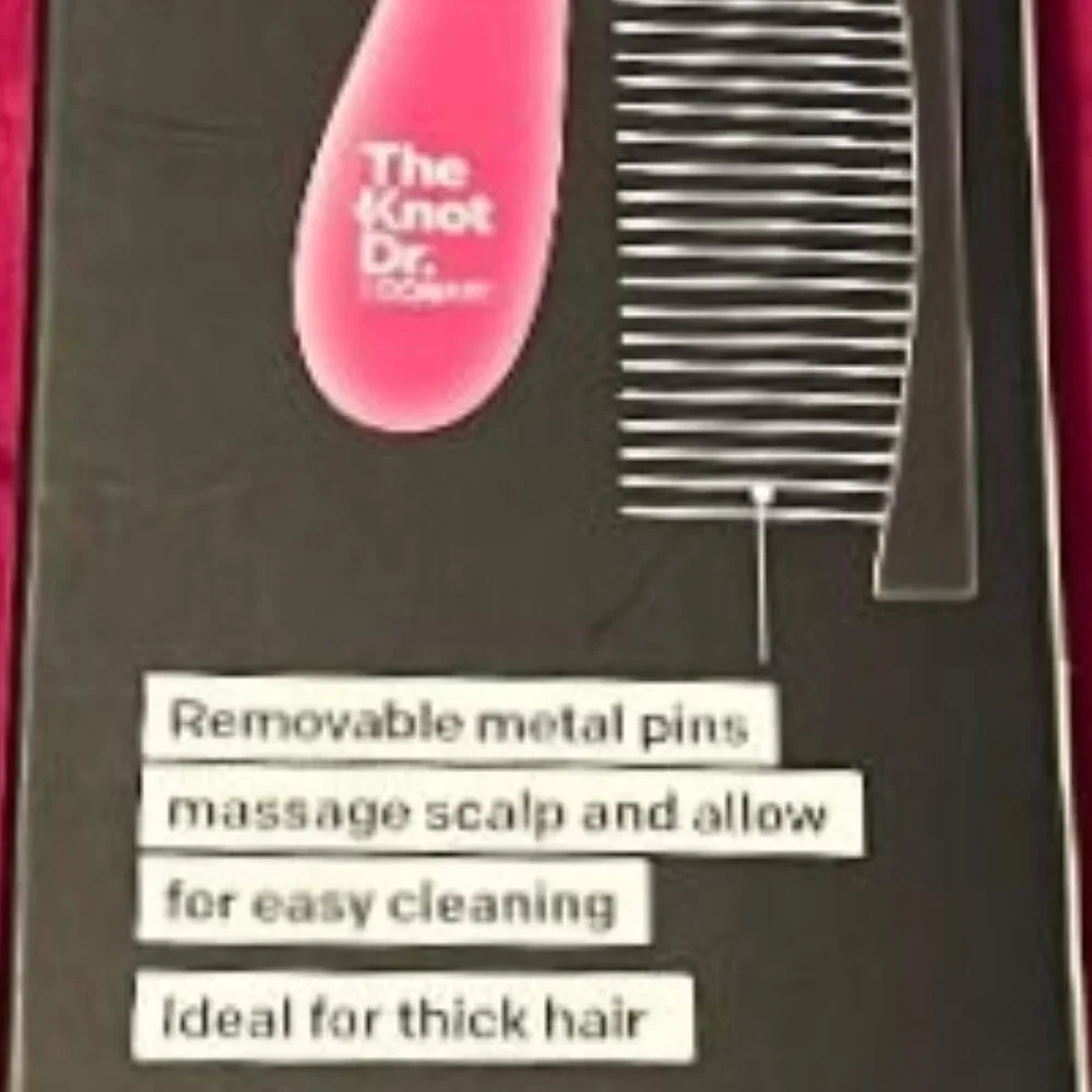 NEW CONAIR ~ THE KNOT DR . 2 - IN - 1 DETANGLE DUAL ROW WET / DRY DETANGLER COMB